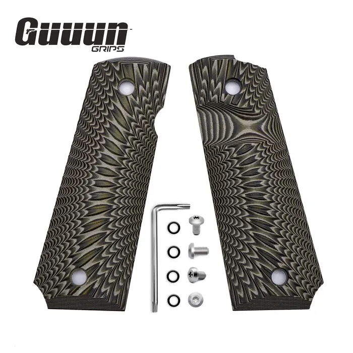 Poignées Guuun 1911 G10 poignée antidérapante pleine taille Ambi coupe de sécurité grande cuillère T