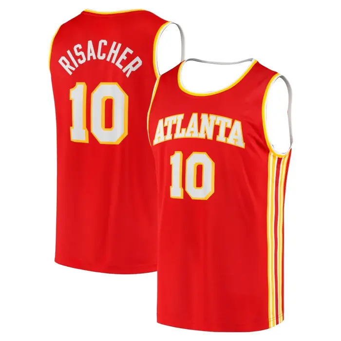 Maillot de basket-ball - Rouge avec accents jaunes/blanches, maillot incontournable au design de l'é