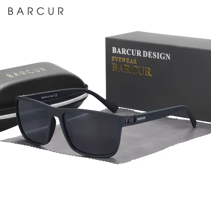 BARCUR hommes lunettes de soleil polarisées TR90 léger pêche voyage lunettes de soleil femmes lunett