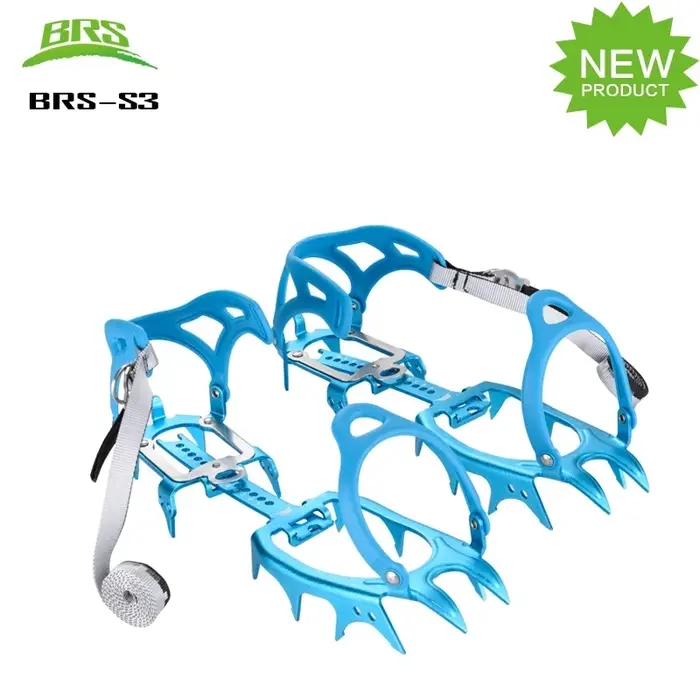Crampons à neige BRS à 14 dents, crampons de marche en alliage d'aluminium, griffes à glace, équipem