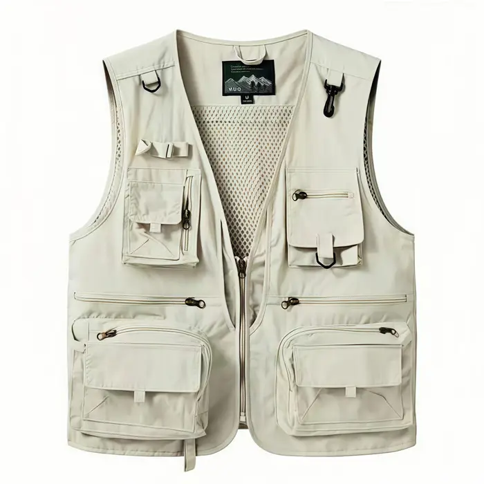 Blouson de travail d'été 17 couleurs pour hommes, gilet de pêche multi-poches pour photographie en e