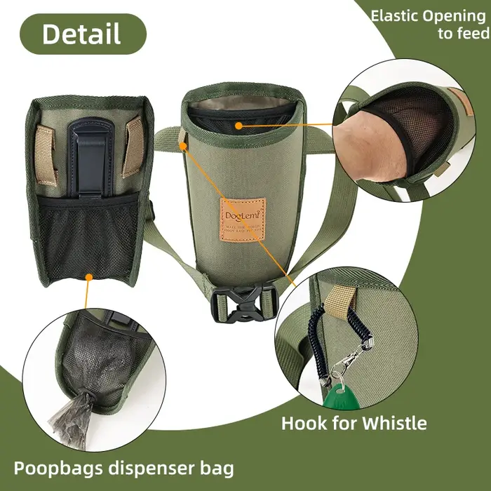 Sac de Rangement Portable pour Friandises pour Chien – Sac Banane pour Promenade en Extérieur
