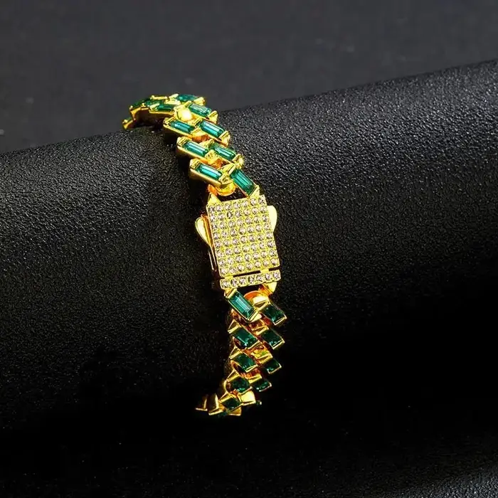 Colliers de chien en pierre verte scintillante, diamant cubain JOCat, or, argent, document, accessoi