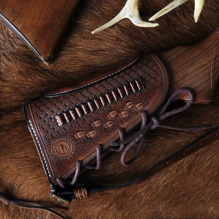 Tourbon – couvercle de repose-joue pour pistolet de chasse, avec cartouches, support de balle, adapt