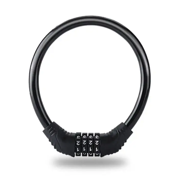 Cadenas antivol à câble pour vélo, 4 chiffres, en acier inoxydable, portable, à code combiné, 1 pièc