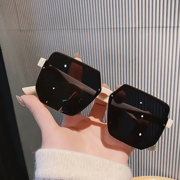 Lunettes de soleil Vintage à grande monture pour femmes et hommes, carrées de marque, rétro, lunette