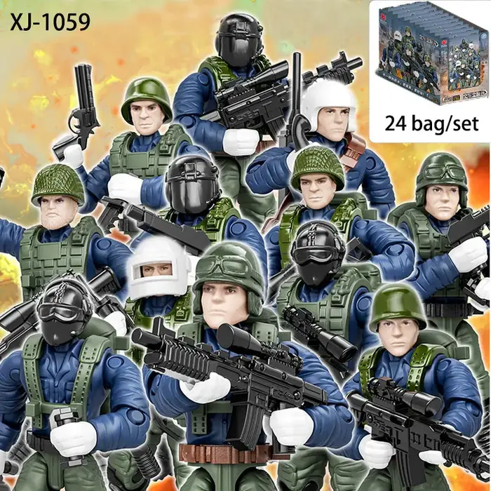Force spéciale Field Force WW2 infanterie soldats militaires cadavre armée de guerre Mini pistolet armes modèle bloc de construction jouets