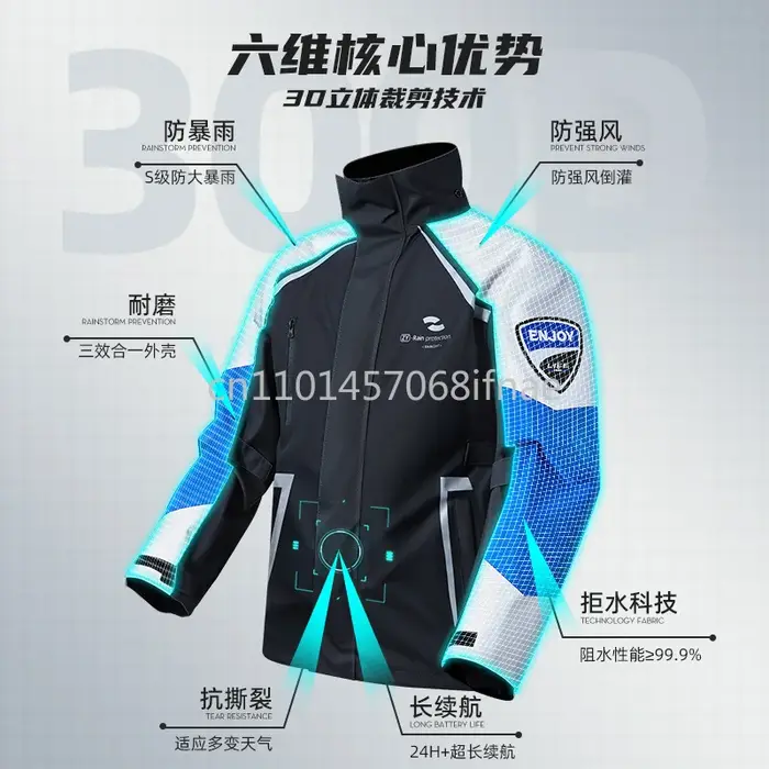 Ensemble imperméable réfléchissant pour moto