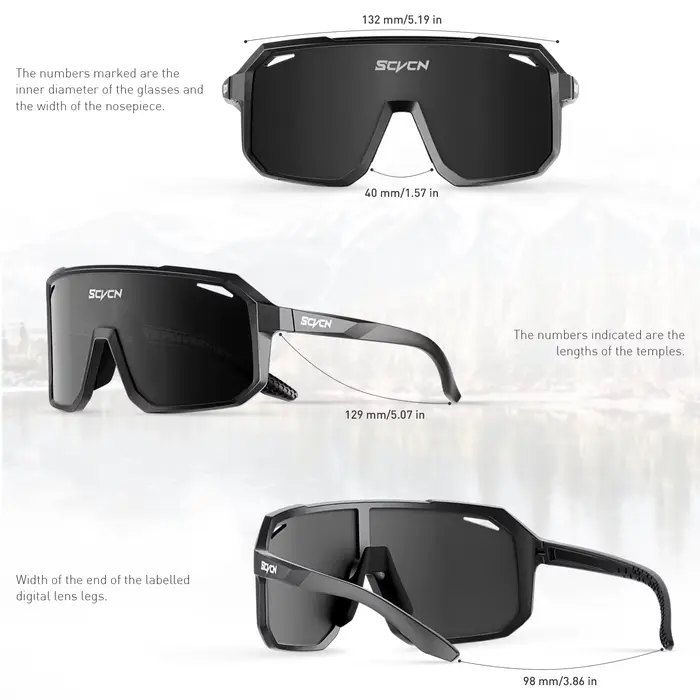 Lunettes de montagne SCVCN pour chasse et VTT - protection UV400 et style sportif performant