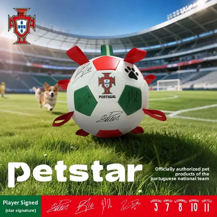Jouet interactif pour animaux de compagnie FPF de l'équipe nationale de football du Portugal