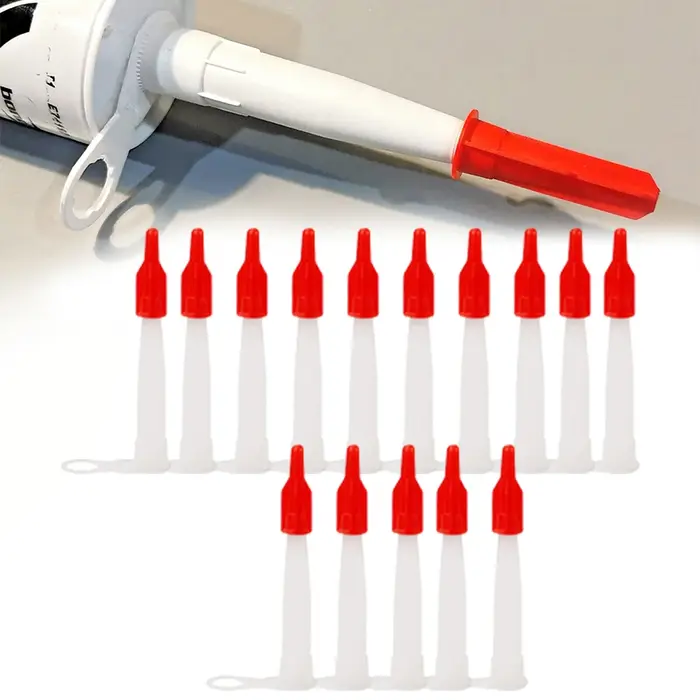 Embouts de remplacement de capuchon de buse de Tube en Silicone, 15 pièces, calfeutrage avec cartouc
