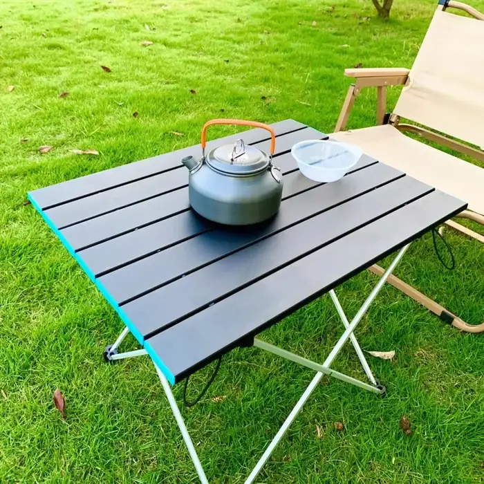 Table de Camping pliante Portable ultralégère, bureau de dîner en plein air, alliage d'aluminium hau