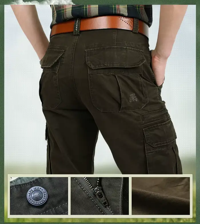 Pantalon cargo militaire vert armée multi-poches pour chasse et outdoor - Trousers tactiques hommes