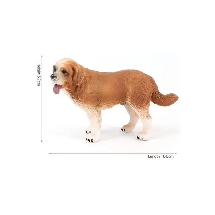 Modèle de chien Saint Bernard debout, chien de compagnie de simulation, ornement de bureau, chiot à 