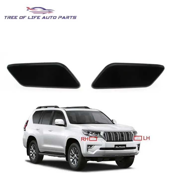 Couvercle de buse de lavage de phare avant, pour TOYOTA LAND CRUISER PRADO 150 LC150 2017 2018 2019 