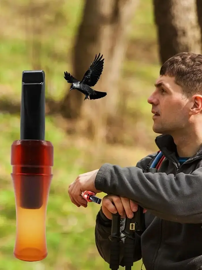 Appeau corbeau réaliste sifflet chasse oiseaux outil attirance corvidés accessoire extérieur