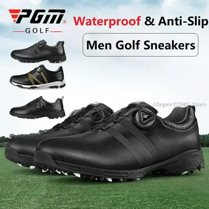 Pgm chaussures de Golf d'entraînement chaussures de Golf imperméables pour hommes lacets rotatifs po