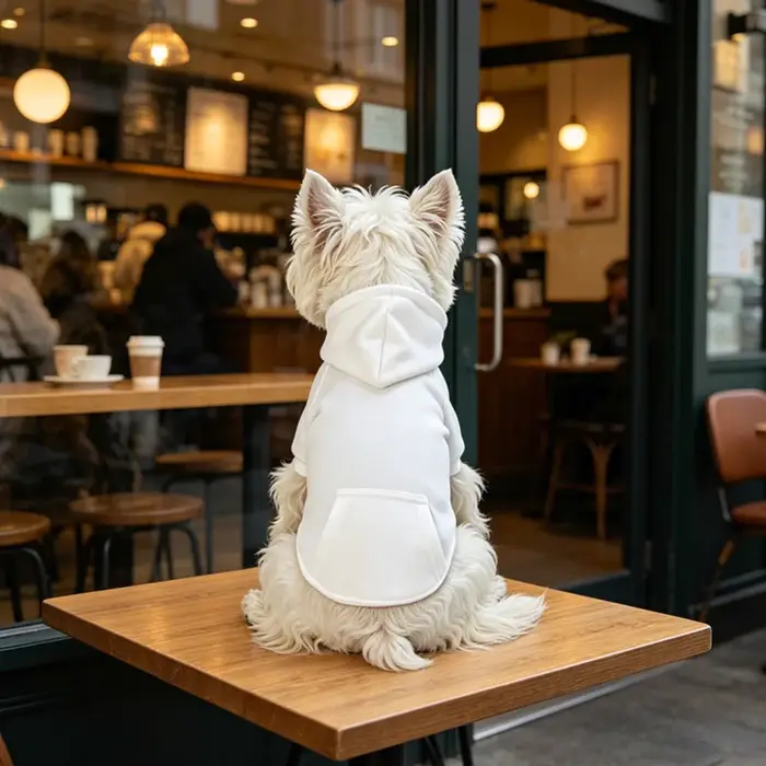 Sweat-shirts pour chiens de petite taille, vêtements printemps-automne, couleur unie, avec poche, pu