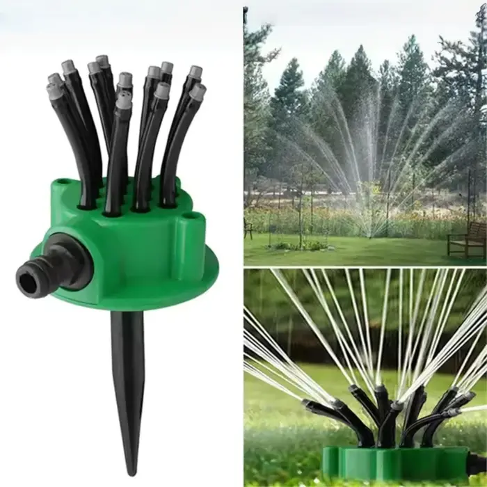 Arroseur automatique 360 degrés pour jardin en ABS+PVC pour tonte de pelouse arrosage de jardin et plantation occassions spéciales