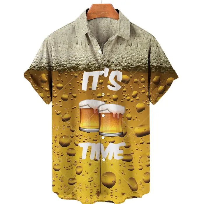 Chemise Hawaïenne Décontractée à la Mode pour Homme