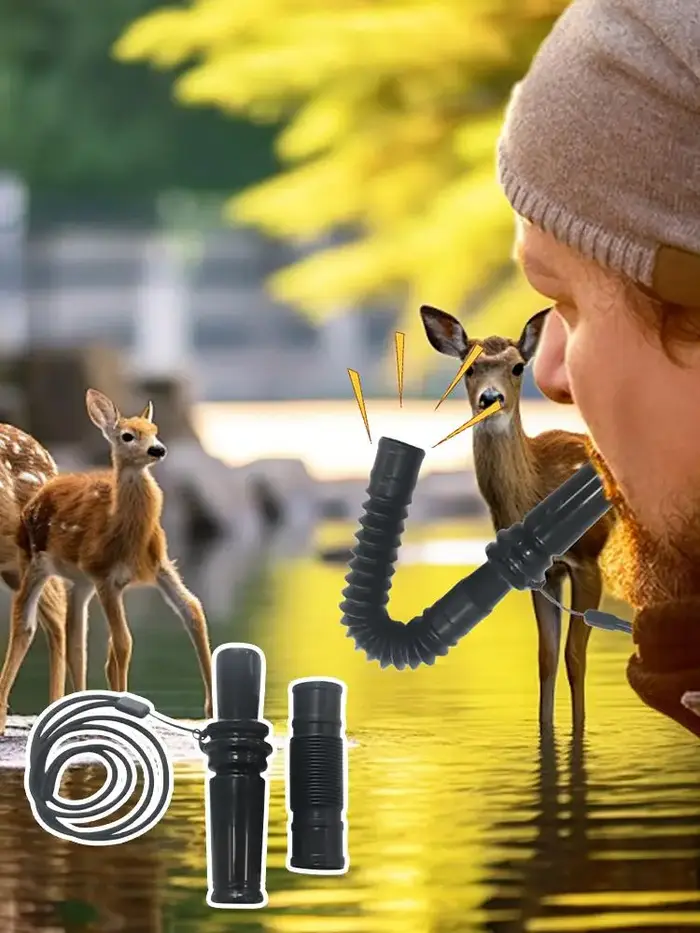 Sifflet d'appel cerf bionique portable réglable - Appât sonore pour mâle femelle faon chasse