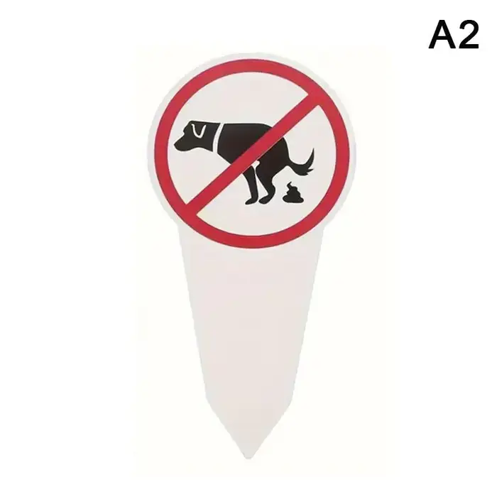 Panneau en plastique « Pas de crottes de chien », panneau d'avertissement anti-crottes pour jardin, 