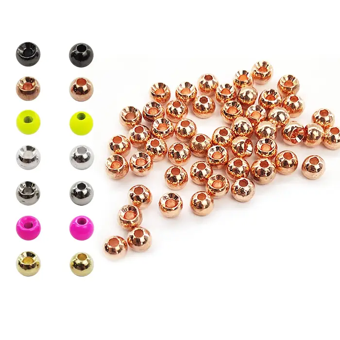Perles tungstène Aventik 25pc 2.5-4.6mm montage mouche pêche nymph head ball multi-couleurs accessoire