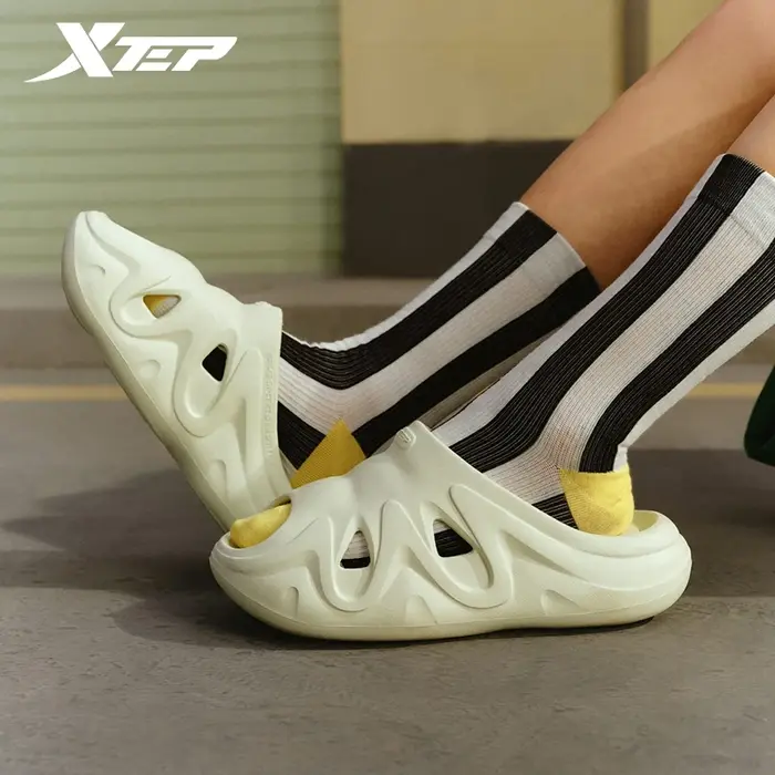 Xtep pantoufles pour femmes été confortable femmes chaussures décontractées couleur mixte quotidien 