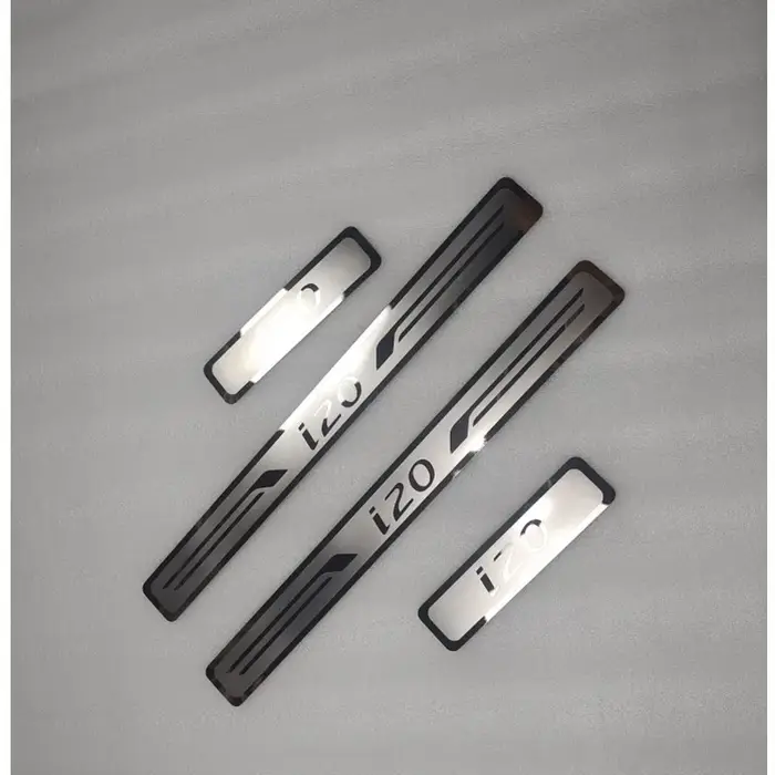 Autocollant de protection de plaque de protection de seuil de porte de voiture en acier inoxydable, 