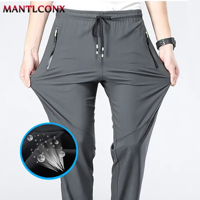 Pantalon de sport homme taille élastique respirant séchage rapide 4XL 5XL pour running fitness