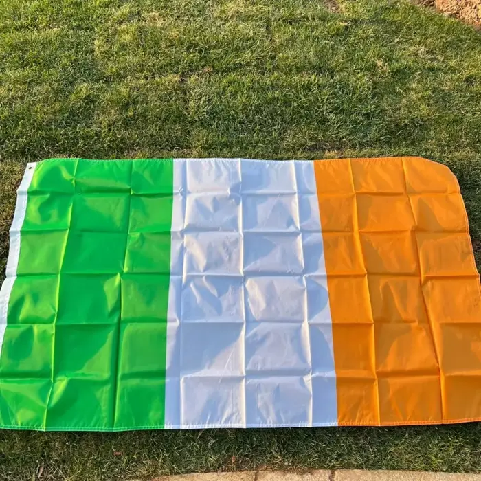 Drapeau d'Irlande 90X150cm 3x5ft suspendu polyester vert blanc orange IRE IR irlandais