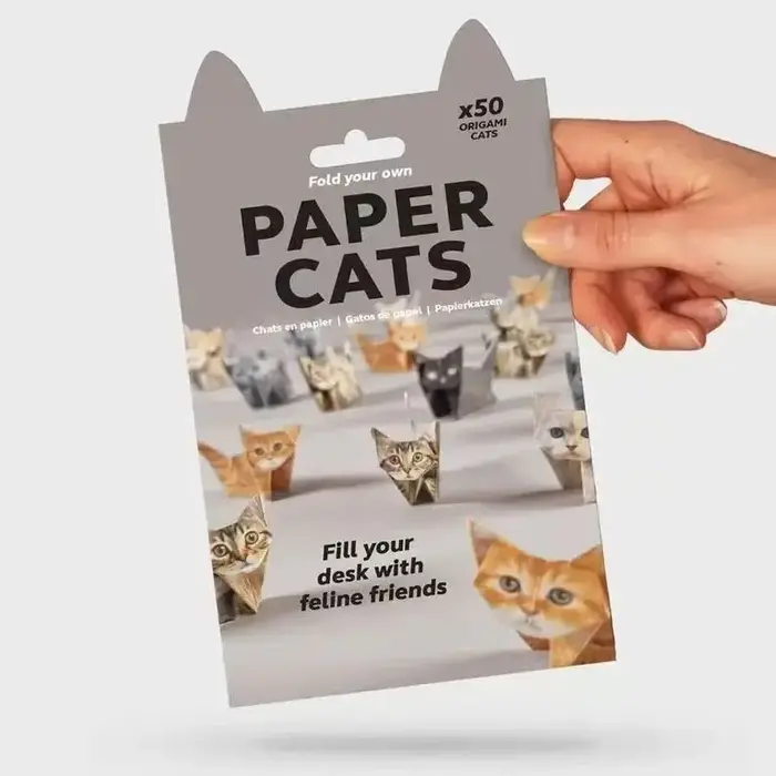 Kit d'origami géométrique créatif DIY pour enfants - Modèles d'animaux semi-finis Chat et Chien avec