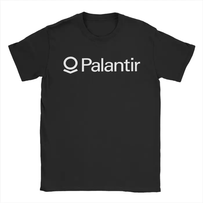 Palantir Company Logo T-Shirt été 100% coton T-Shirts pour homme populaire personnalisé T-Shirt manc