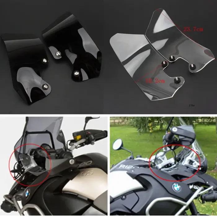 Nouveau déflecteur de vent de pare-brise latéral pour BMW R1200GS Adventure ADV 2004-2012 2011 2010 
