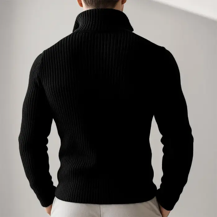 Nouvelle veste zippée en tricot pour homme automne/hiver, pull décontracté ample et confortable à co