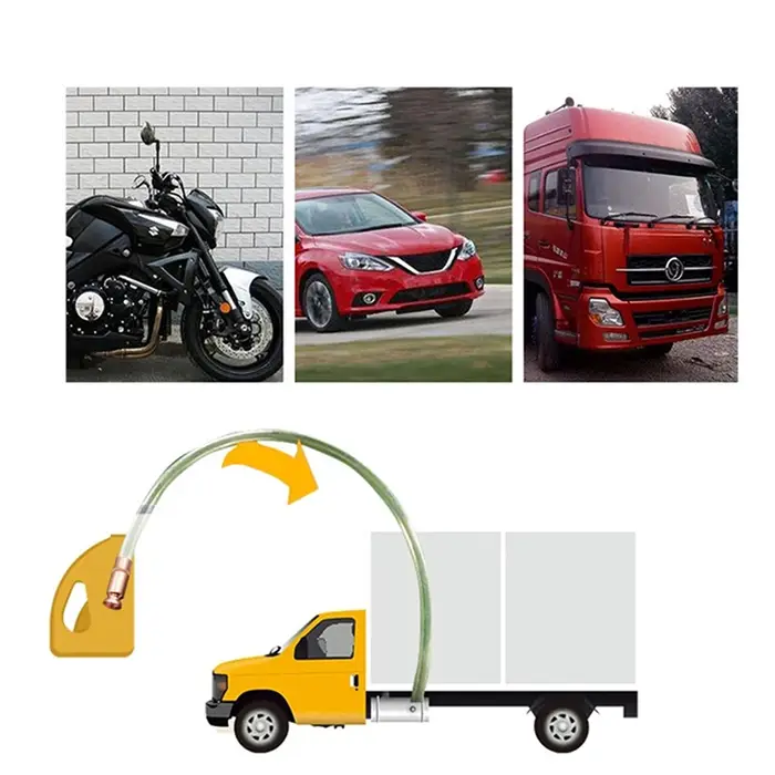 Pompe de siphon de ravitaillement en carburant en cuivre rouge pour sécurité et efficacité de conduite automobile occasions spéciales