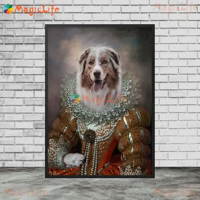 Portrait de reine chat chien animal de compagnie, cadeau drôle, images murales pour salon, affiche n