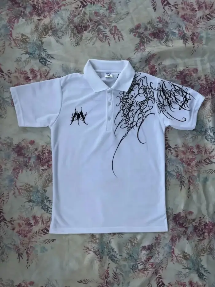 T-shirt polo à manches courtes pour hommes européens et américains, personnalisé avec un motif de lè