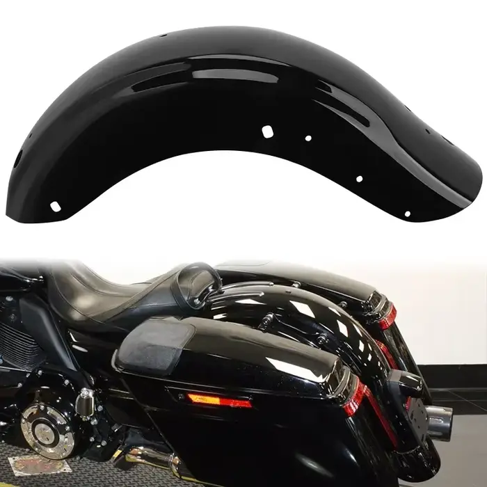 Garde-boue arrière noir pour moto, garde-boue pour Harley Touring, Road King, Calculatrice Electra, 