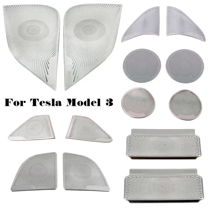 Autocollant de couverture décorative pour haut-parleur de porte, pour Tesla modèle 3 2019 2020 2021,