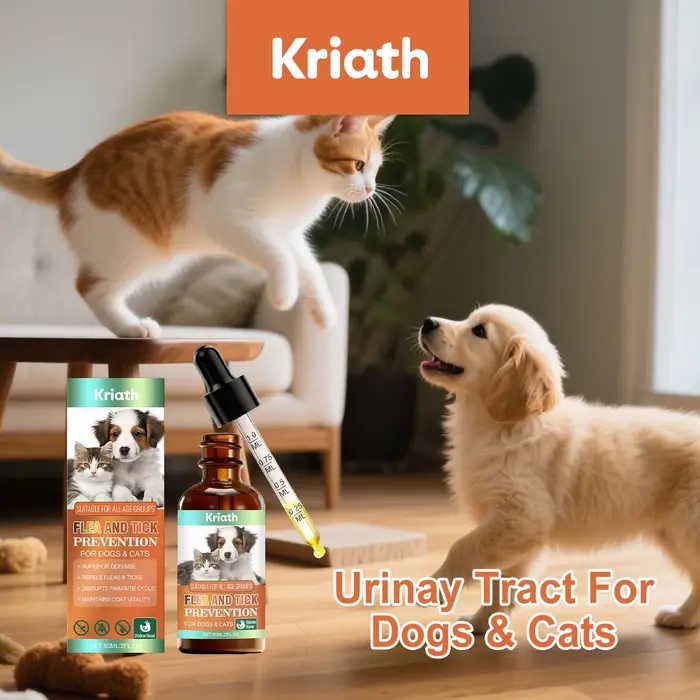 Gouttes vermifuges naturelles pour chiens et chats – Complément de déparasitage intestinal – Contrôl