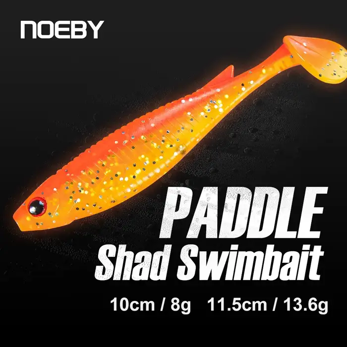 NOEBY 10 cm 8g 11.5 cm 13.6g Leurre souple Silicone appât gabarits Wobbler pagaie queue entraînement