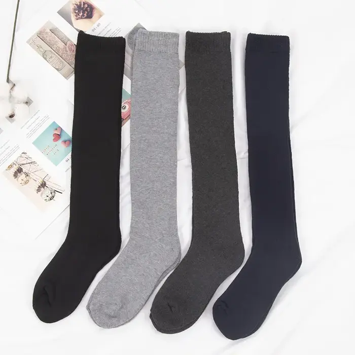 Chaussettes Genou Homme Hiver Harajuku Laine Chaleur Compression Cyclisme Coton Épaisses Cadeau