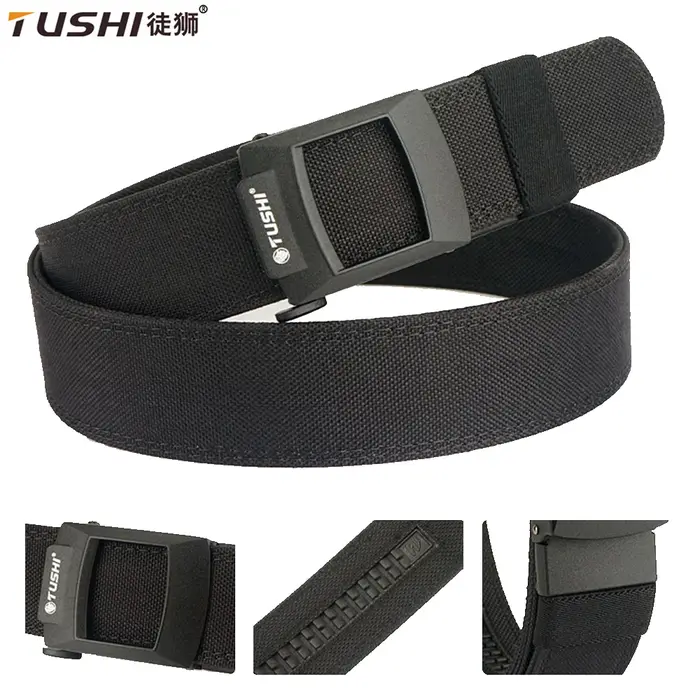 TUSHI nouvelle ceinture tactique dure boucle en métal ceinture militaire réglable rigide robuste à c