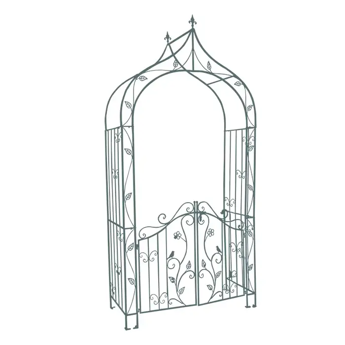 Arche de jardin décorative en fer forgé, en métal, pour l'extérieur