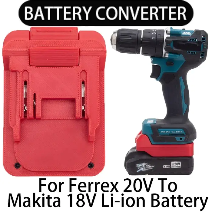 Adaptateur/convertisseur de batterie pour Makita 18V, outils Eddie Ion vers Ferrex Aldi Energy 20V, 