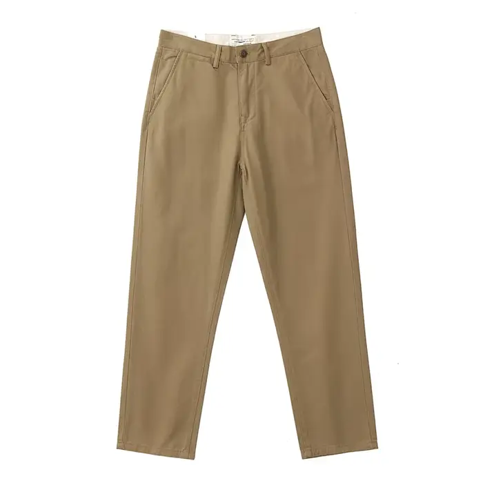 Pantalon Droit Décontracté en Coton pour Homme, Style Ch37Cargo, Rétro, Simple, Beige, Blanc, Kaki