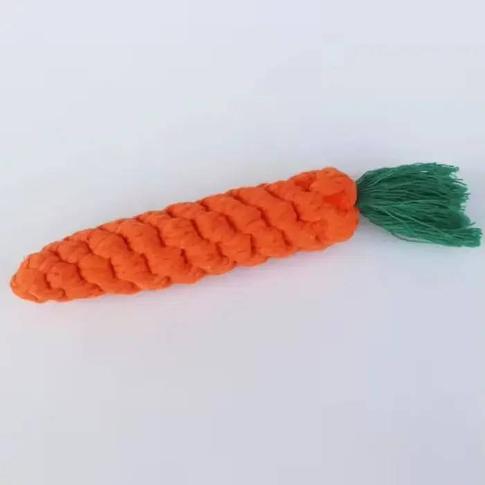Jouet à mâcher pour chien en forme de carotte, corde en coton durable, jouet dentaire pour le nettoy