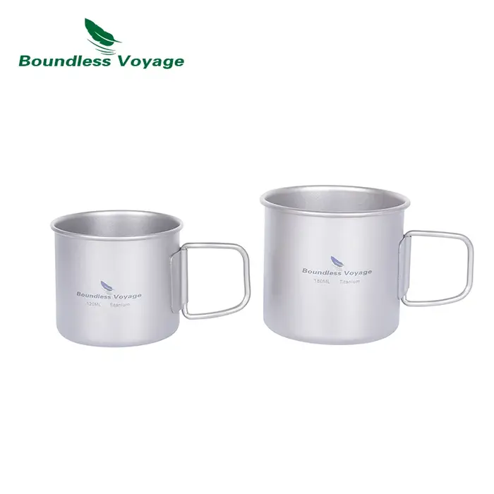Mini tasse à café ou expresso en titane, Voyage sans limite, ultraléger, de 120ml et 180ml, pour le 