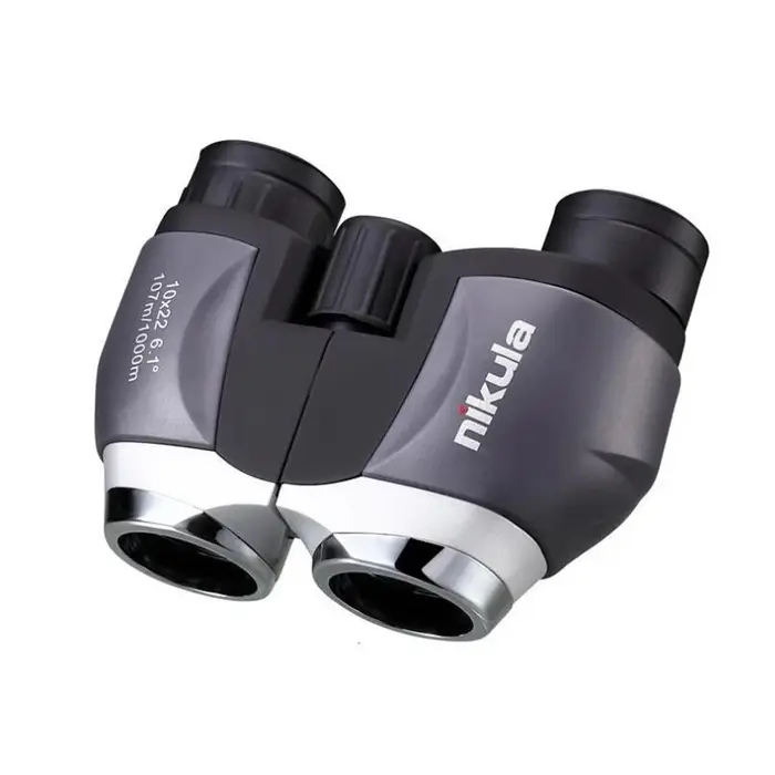 Jumelles Nikula 10X22 compactes vision large pour chasse, camping et observation extérieure